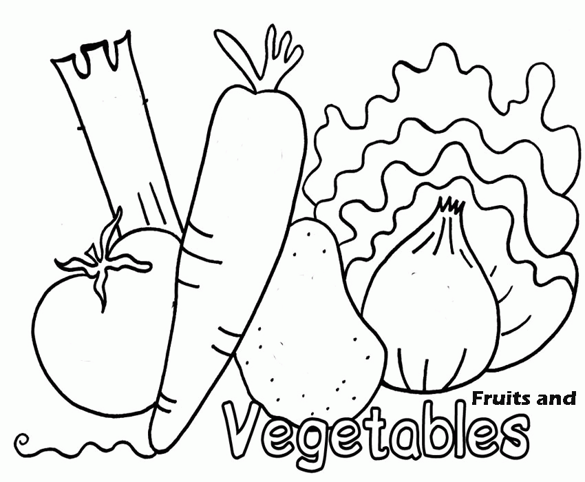 Fruit And Vegetable Coloring Pages - Free Coloring Pages For