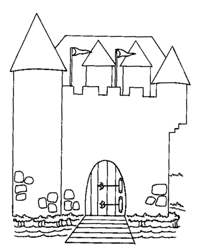 MEDIEVAL CASTLE Colouring Pages (page 2)