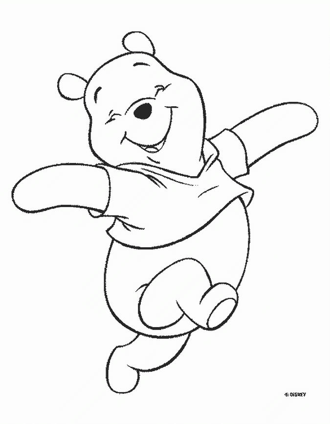 Winnie The Pooh Bear And Owl Coloring Pages