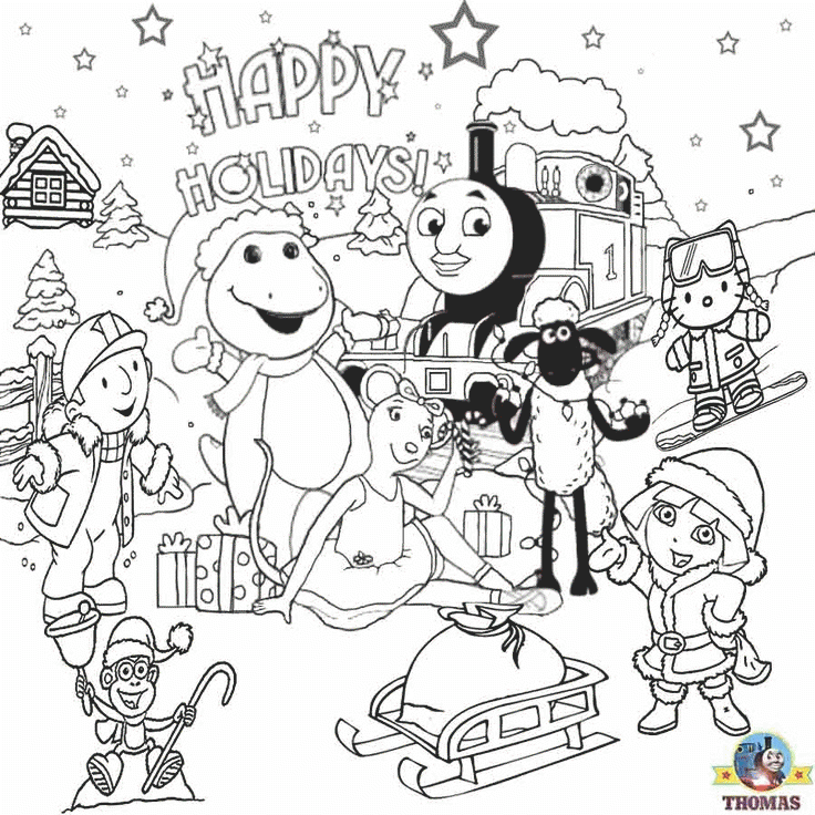 nick jr happy holidays coloring page | For my grandchildren | Pintere…