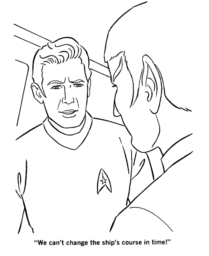 Star Trek Coloring Pages - Star Ship Enterprise - TV and Movie