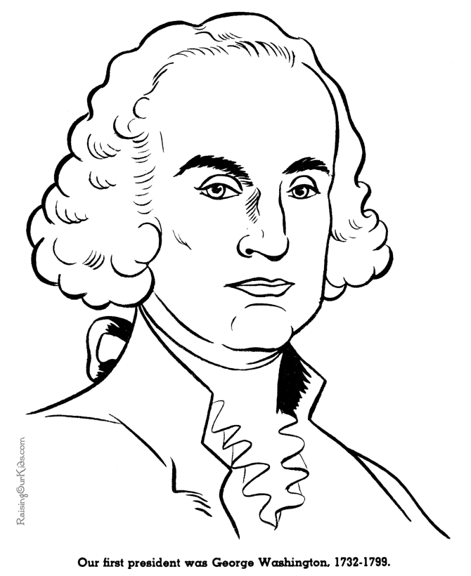 President George Washington coloring pages 016