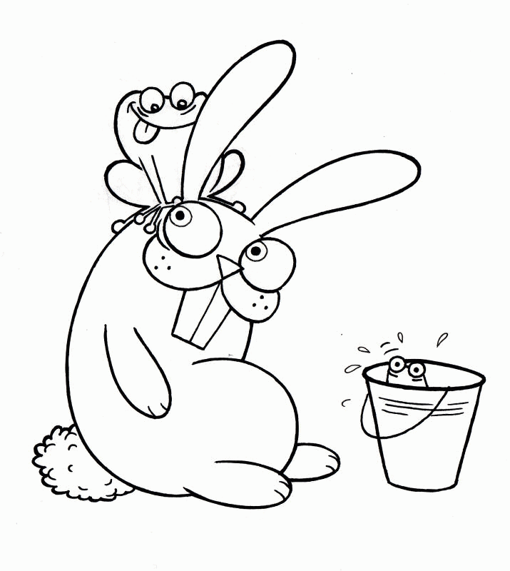 Free Coloring Pages Rabbit and Friends | Coloring Pages For Kids