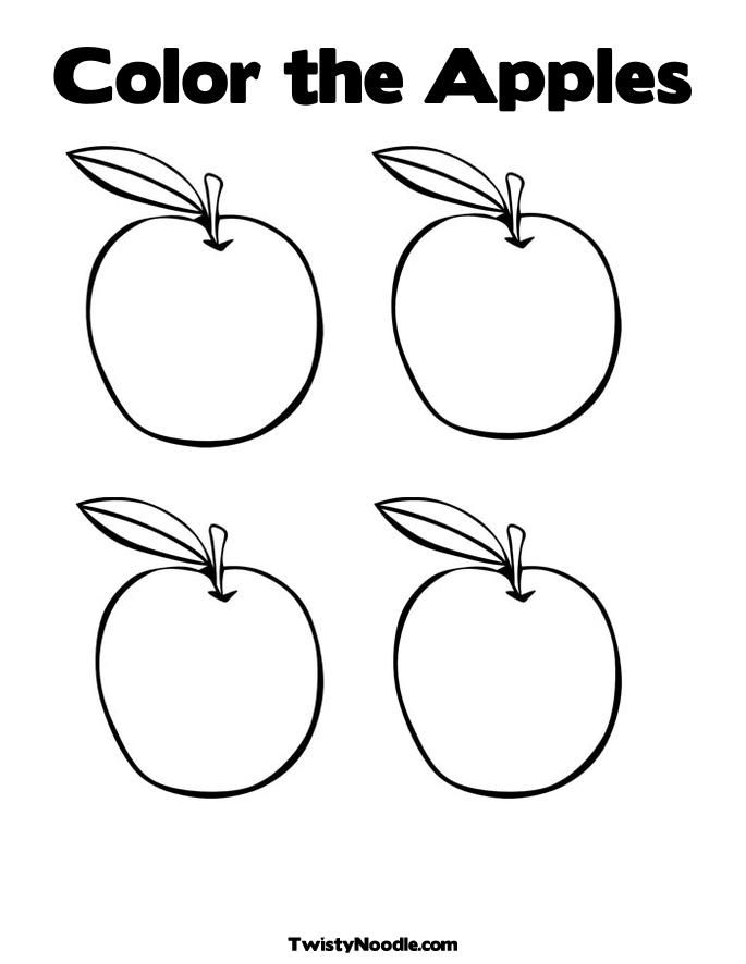 half apple Colouring Pages