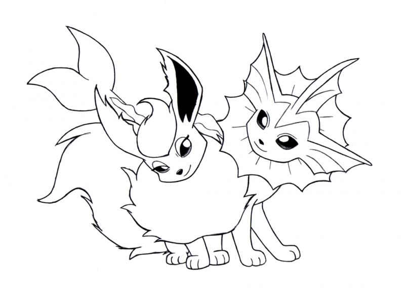 Pokemon Eevee Evolutions Coloring Pages Eevee Evolution Colouring