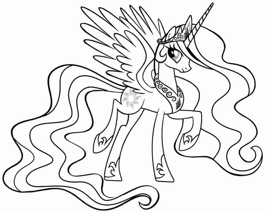 Colouring Pages Cartoon My Little Pony Printable Free For Kids