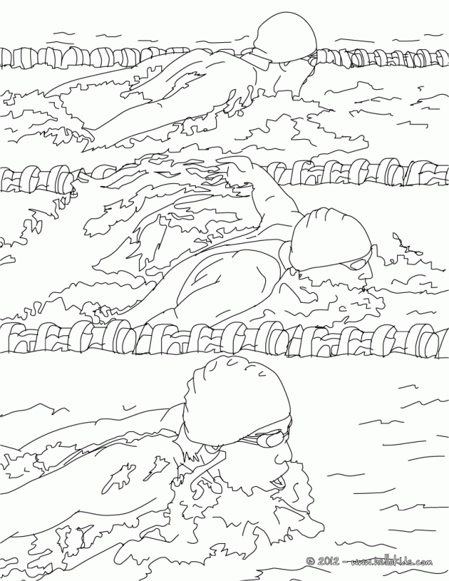 SWIMMING Coloring Pages BREASTSTROKE Swimming Race 199735 Swimming