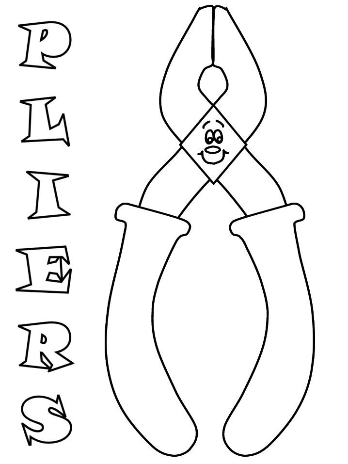 Pliers Construction Coloring Pages & Coloring Book