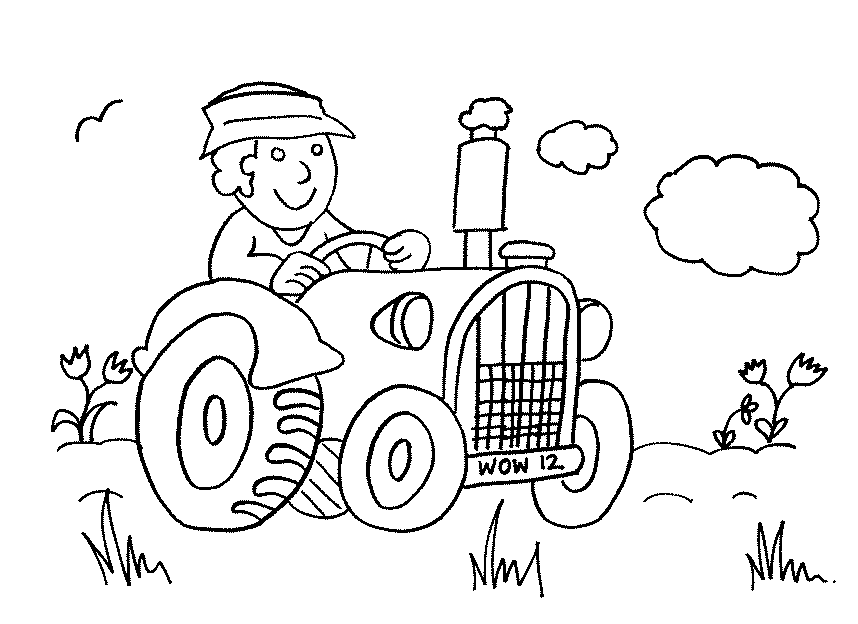 Farm Coloring Sheet