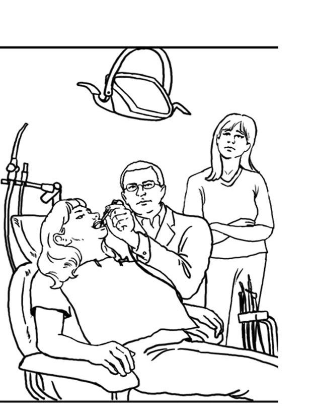 Doctor Day Coloring Pages : Dentist Coloring Pages For Preschool