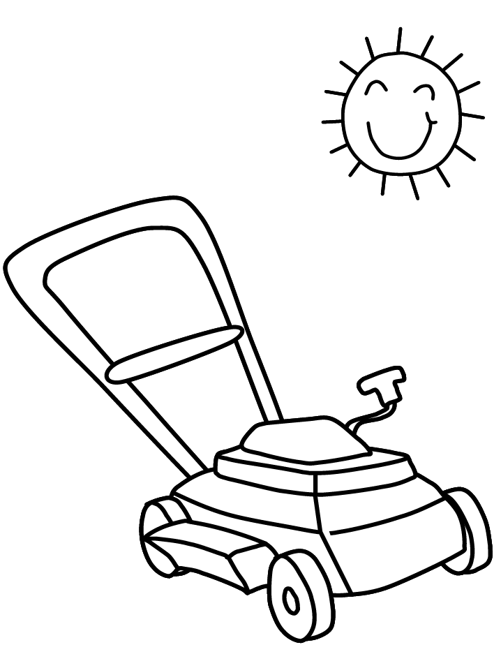 Lawnmower2 Summer Coloring Pages & Coloring Book