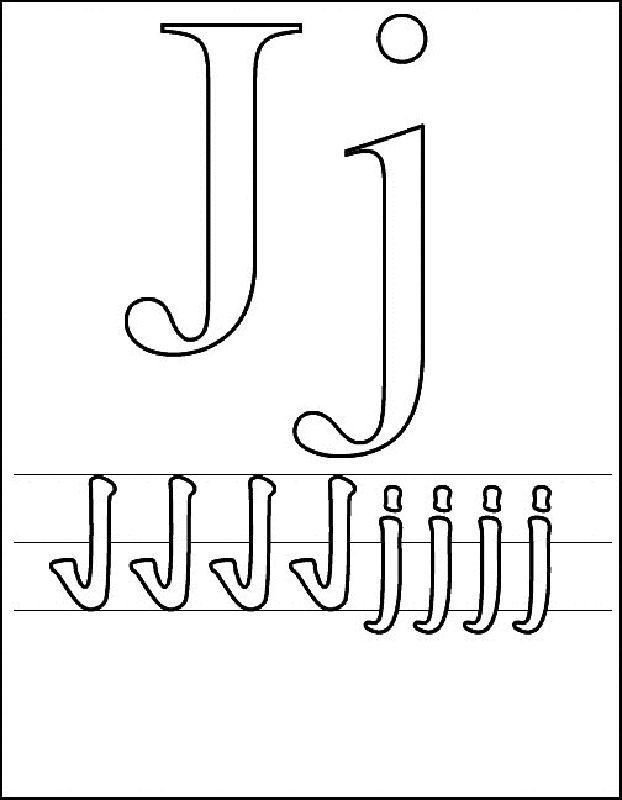 Alphabet Letter Coloring Pages J | Free Printable Coloring Pages