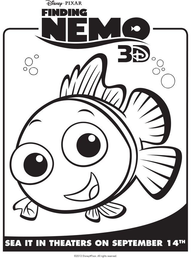 Finding Nemo - Free Printable Coloring Pages