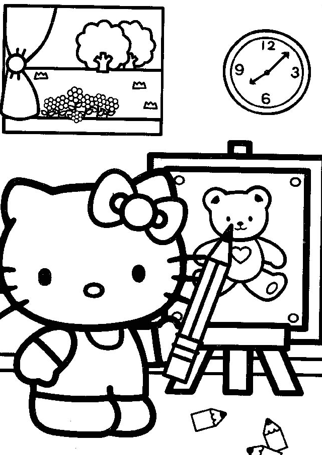 Hello Kitty Coloring Games Online | Cartoon Characters Coloring