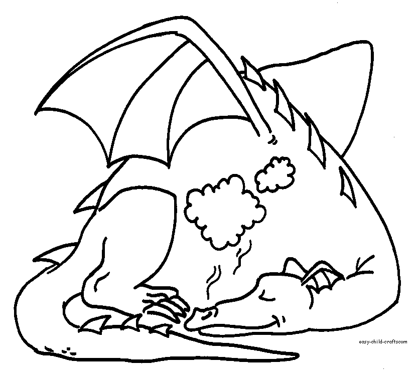 Baby Dragon Girl - Dragon Coloring Pages : Coloring Pages for Kids