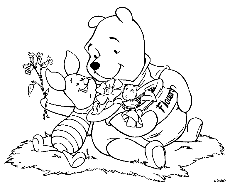 Classic Pooh Coloring Pages : Coloring Book Area Best Source for