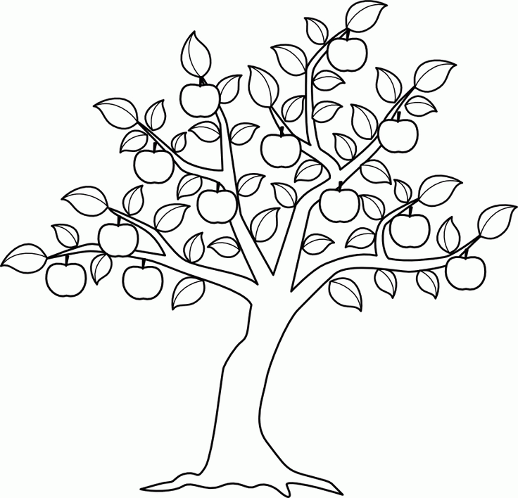 Coloring Pages Apple Pattern | Free coloring pages for kids