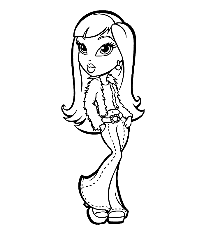 Bratz Dolls Coloring Pages For Kids - Coloring Pages