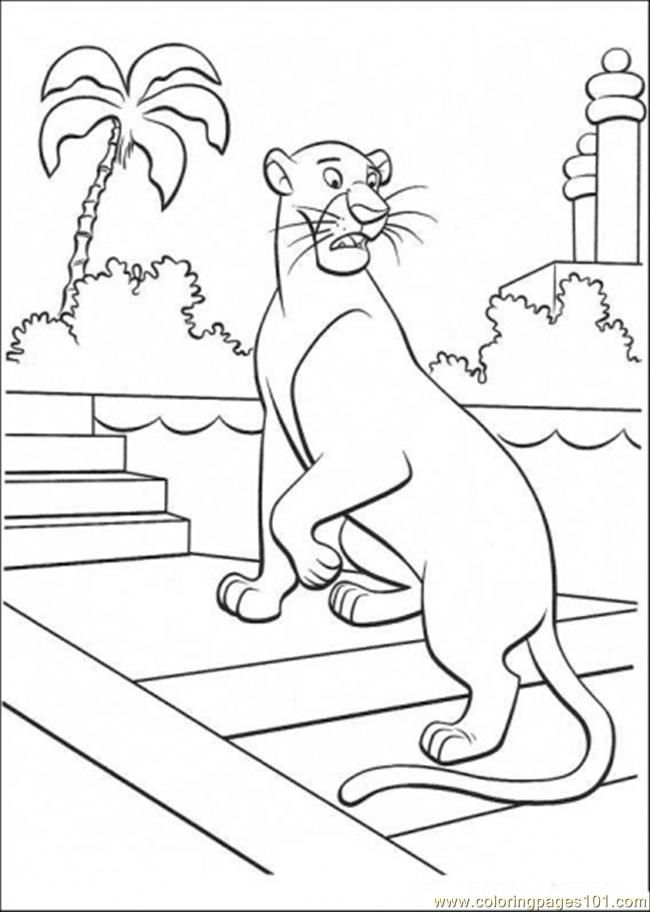 Coloring Pages Bagheera The Panther (Cartoons > The Jungle Book