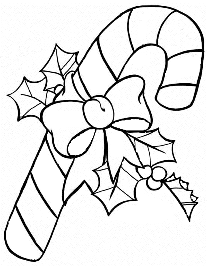 candy canes Coloriage