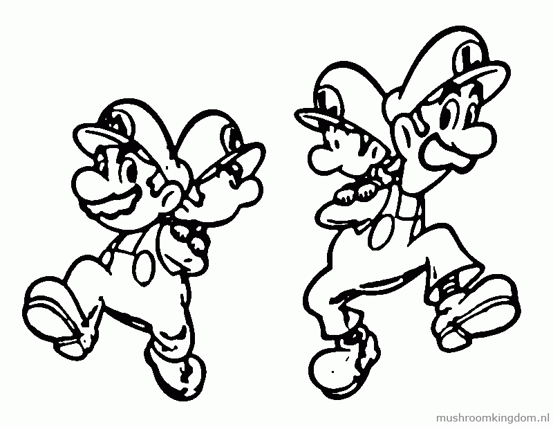 Luigi And Mario Coloring Pages - Free Coloring Pages For KidsFree