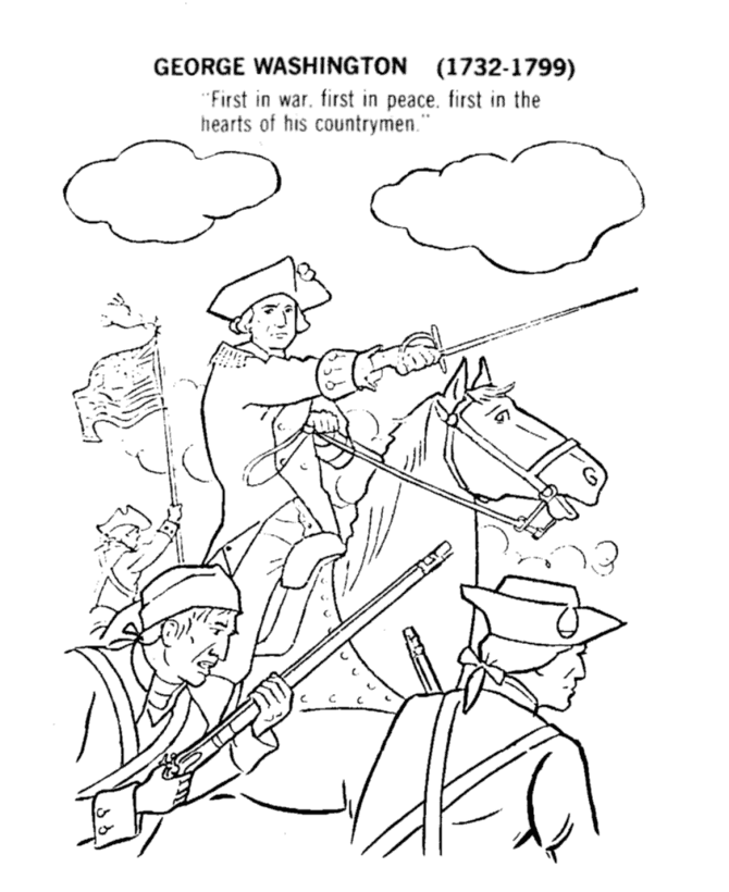 Bluebonkers : US Presidents coloring pages - President George