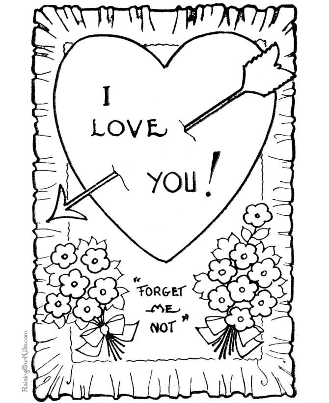 Valentine coloring page for Kid - 021