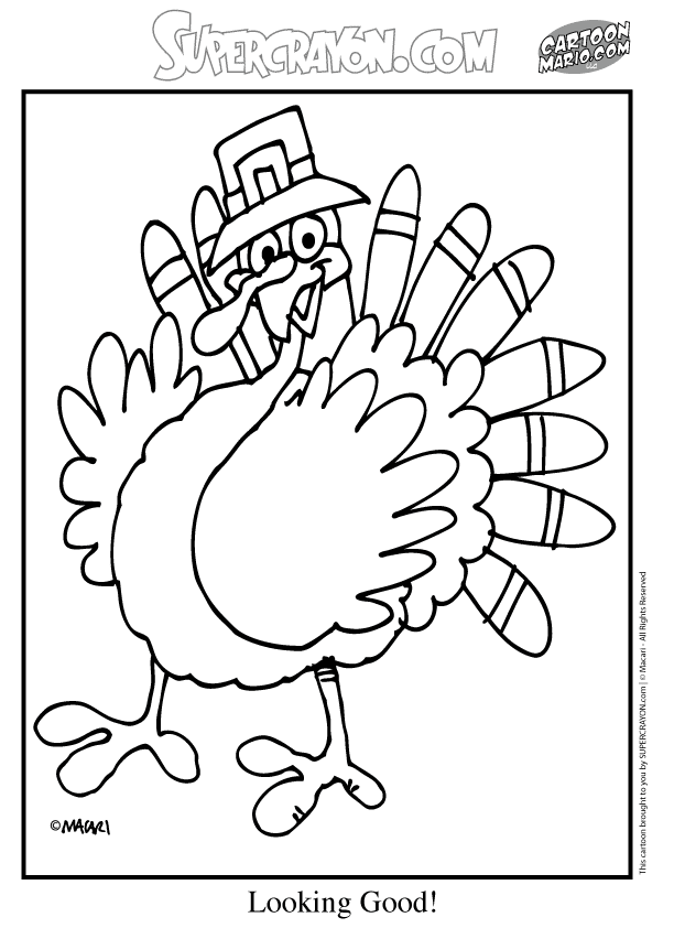 Turkey Coloring Pages Free