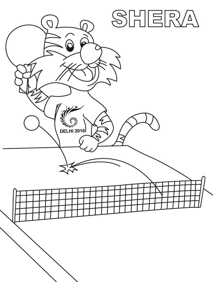 Shera Playing Table Tennis Coloring Page | Download Free Shera