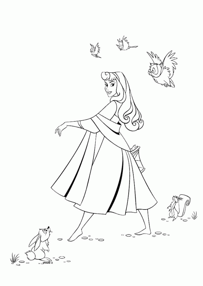 Princess Aurora Dance With Prince Coloring Pages - Princess