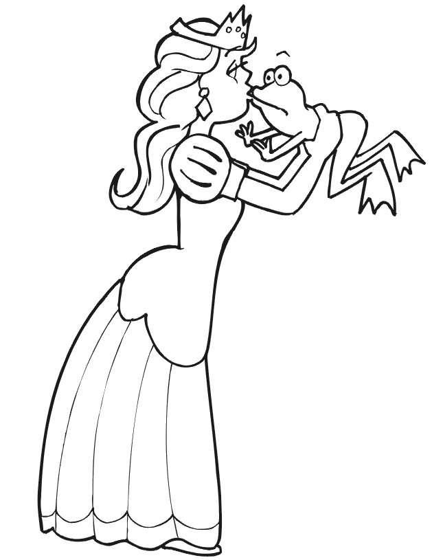 Princess And The Frog Coloring Pages To Print | Cartoon Coloring Pages