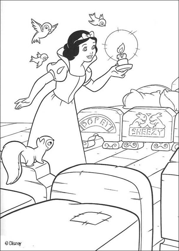 Snow White and the seven dwarfs coloring pages - Dwarfs