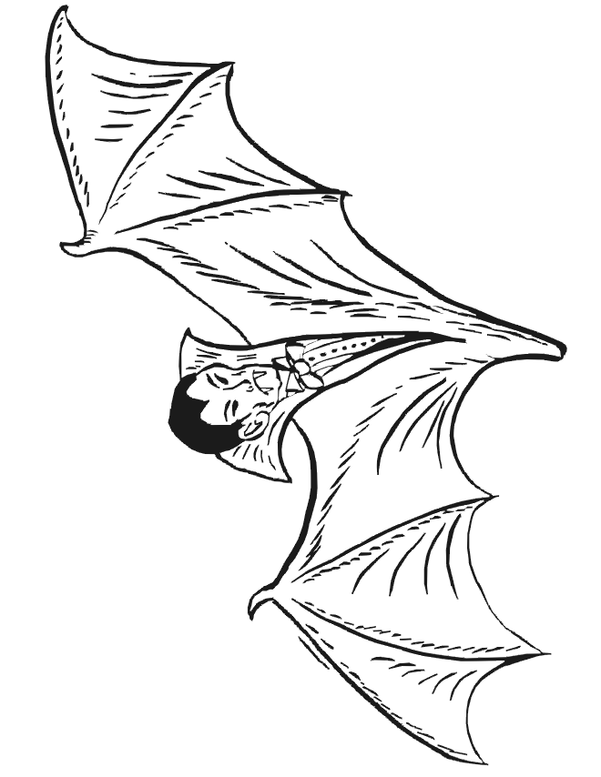 Vampire Coloring Page | Vampire Bat
