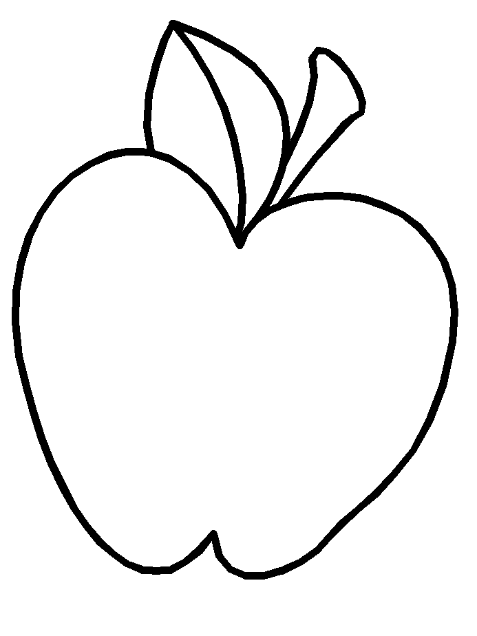 Apple Coloring Pages For Kids | Printable Coloring Pages