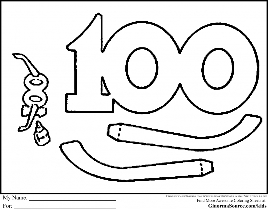 100 Days Of School Coloring Pages Download Free Printable 138764