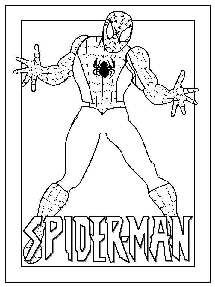 Free printable coloring pages spiderman coloring page back forward