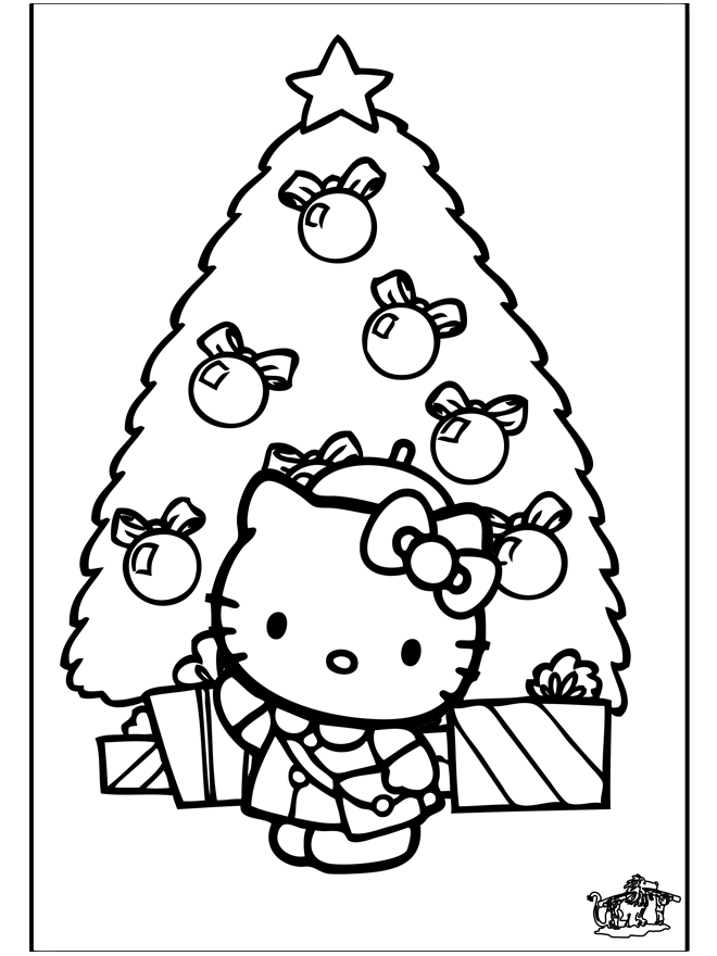 Hello kitty coloring pages christmas | coloring pages for kids