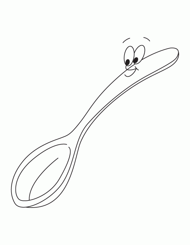 Spoon coloring page | Download Free Spoon coloring page for kids