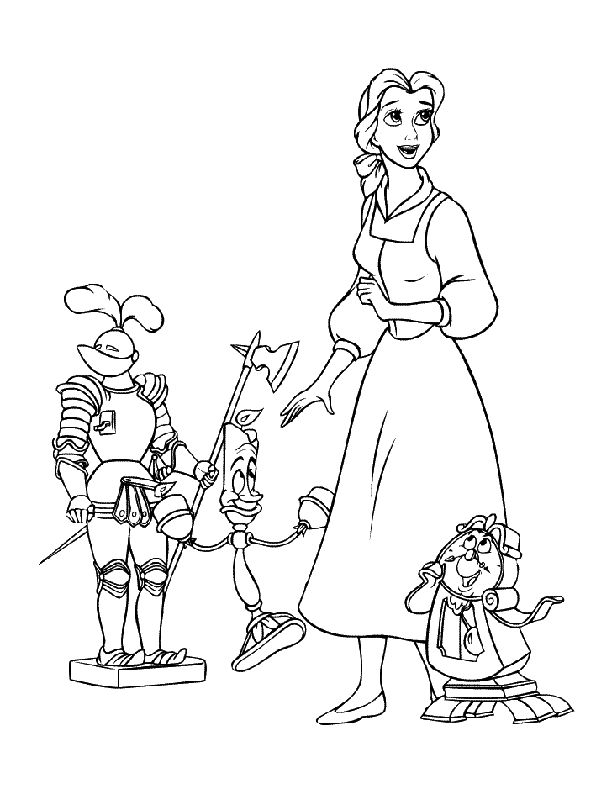 coloring pages - Cartoon » Beauty and the Beast (210) - Belle