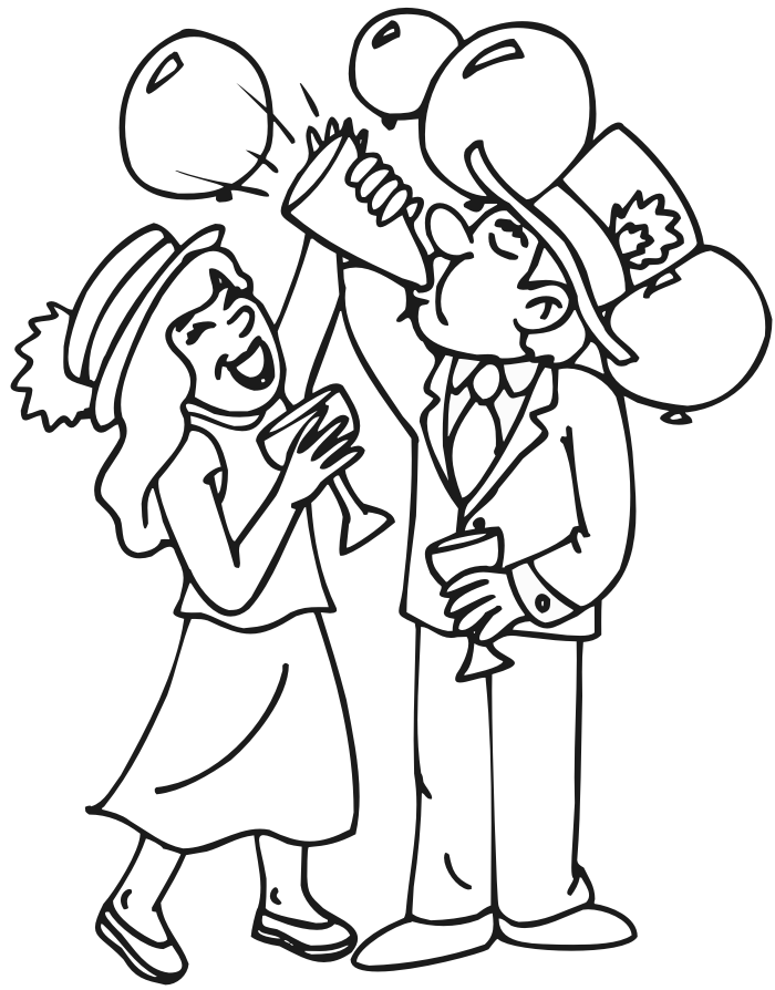 New Year Coloring Pages (14) - Coloring Kids