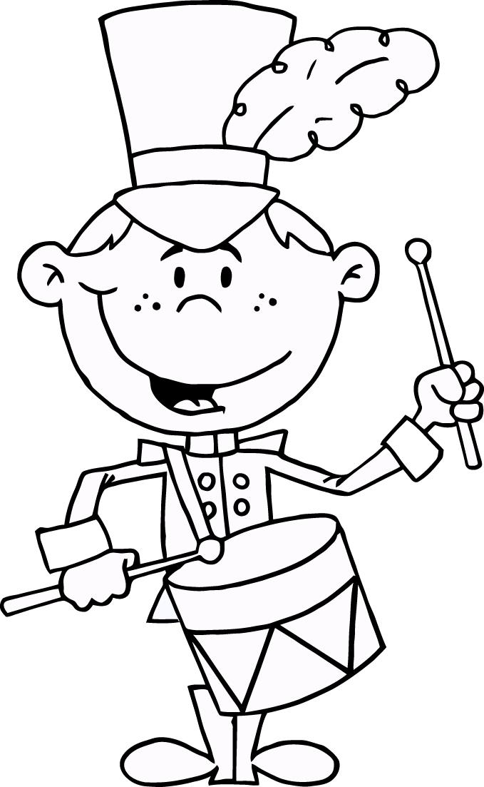 drummer drumming coloring pages for kids - Coloring Point