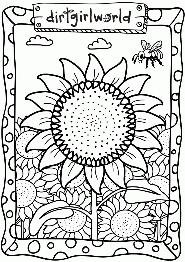 Coloring Pages Earth Day Printable 222112 Sunflower Coloring Pages