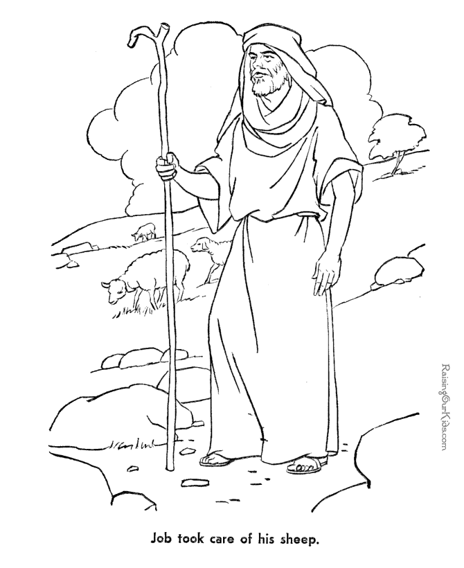 job bible pictures Colouring Pages