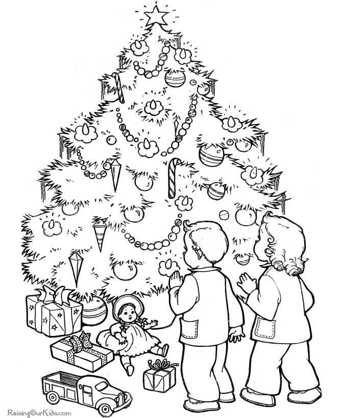 Christmas coloring pages - Santa was here!