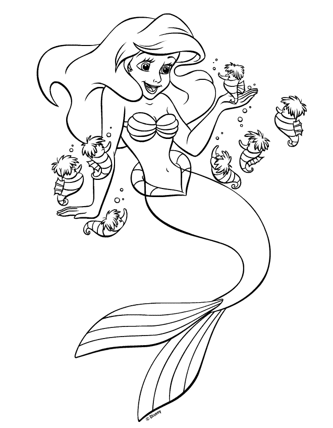 The little mermaid Coloring Pages - Coloringpages1001.