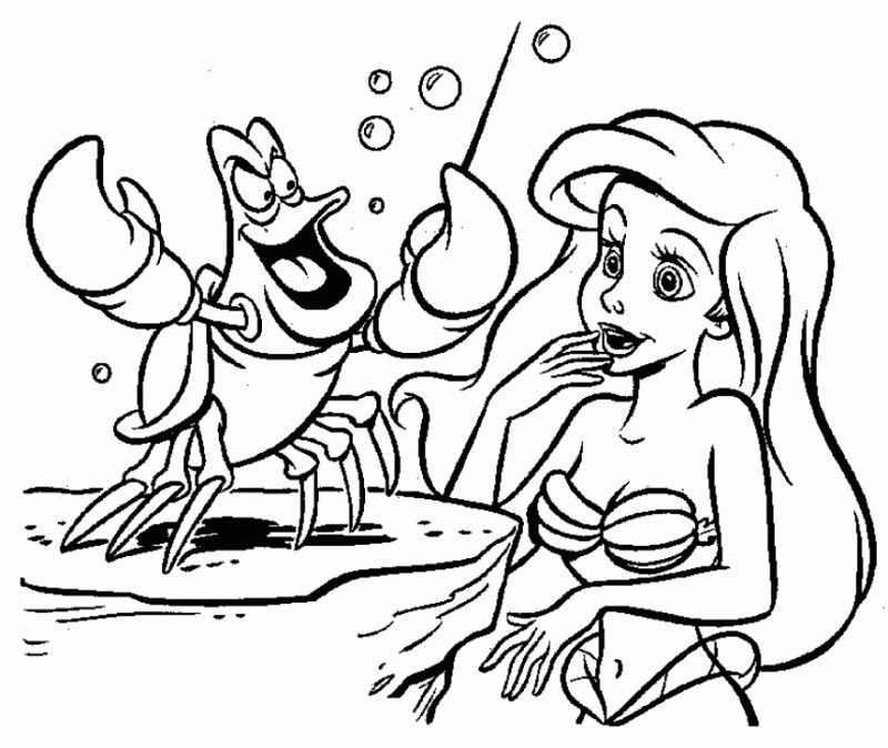 Sebastian Speech Little Mermaid Coloring Pages - Kids Colouring Pages