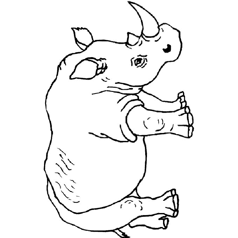 Rhino Coloring Pages 6 | Free Printable Coloring Pages