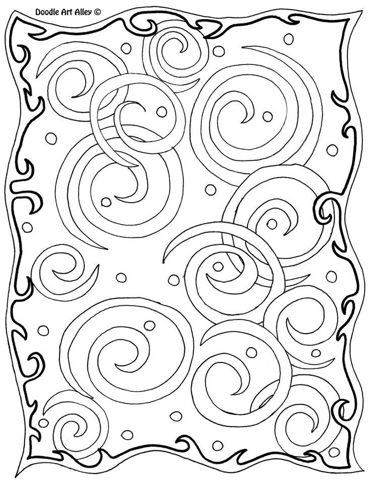 Abstract Coloring Pages Doodle Art Alley | Coloring pages