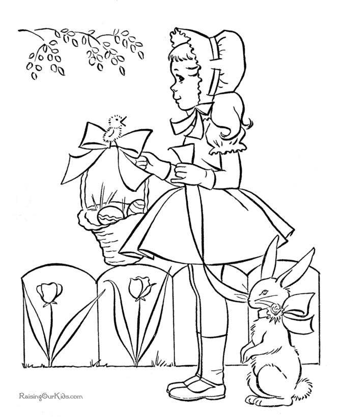 Easter Coloring Page for Kid - 002