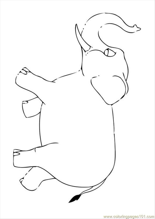 Coloring Pages Lephant Without Person P11613 (Mammals > Elephant
